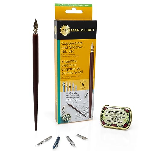 MANUSCRIPT Leonardt Kalligraphie-Stift-Set mit Kupferplatte und Schatten von Manuscript