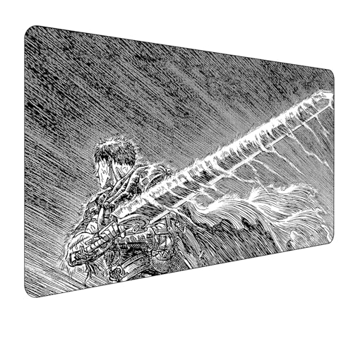Berserk Guts Anime Mauspad,Gaming Mauspad,Groß Mousepad XXL 900 x 400 mm,Desk Mat,rutschfeste Gummiunterseite genähte Kanten,für PC, Laptop,Großer Erweiterter Schreibtisch Schutz Für Home Office Berserk Guts Anime Mauspad,Gaming Mauspad,Groß Mousepad XXL 900 x 400 mm,Desk Mat,rutschfeste Gummiunterseite genähte Kanten,für PC, Laptop,Großer Erweiterter Schreibtisch Schutz Für Home Office von Manwh