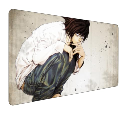 Death Note Anime Mauspad,Gaming Mauspad,Groß Mousepad XXL 900 x 400 mm,rutschfeste Gummiunterseite genähte Kanten,für PC, Laptop,Großer Erweiterter Schreibtisch Schutz Für Home Office Death Note Anime Mauspad,Gaming Mauspad,Groß Mousepad XXL 900 x 400 mm,rutschfeste Gummiunterseite genähte Kanten,für PC, Laptop,Großer Erweiterter Schreibtisch Schutz Für Home Office von Manwh