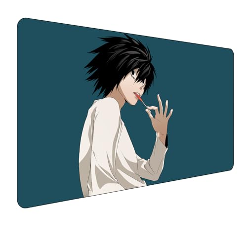 Death Note Anime Mauspad,Groß Mousepad XXL 900 x 400 mm,Gaming Mauspad,rutschfeste Gummiunterseite genähte Kanten,für PC,Laptop,Großer Erweiterter Schreibtisch Schutz Für Home Office Death Note Anime Mauspad,Groß Mousepad XXL 900 x 400 mm,Gaming Mauspad,rutschfeste Gummiunterseite genähte Kanten,für PC,Laptop,Großer Erweiterter Schreibtisch Schutz Für Home Office von Manwh