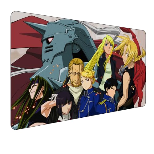 Fullmetal Alchemist Anime Mauspad,Gaming Mauspad,Edward Elric Groß Mousepad XXL 900 x 400 mm,rutschfeste Gummiunterseite genähte Kanten,für PC,Großer Erweiterter Schreibtisch Schutz Für Home Office. Fullmetal Alchemist Anime Mauspad,Gaming Mauspad,Edward Elric Groß Mousepad XXL 900 x 400 mm,rutschfeste Gummiunterseite genähte Kanten,für PC,Großer Erweiterter Schreibtisch Schutz Für Home Office. von Manwh