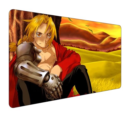 Fullmetal Alchemist Anime Mauspad,Gaming Mauspad,Edward Elric Groß Mousepad XXL 900 x 400 mm,rutschfeste Gummiunterseite genähte Kanten,für PC,Großer Erweiterter Schreibtisch Schutz Für Home Office. Fullmetal Alchemist Anime Mauspad,Gaming Mauspad,Edward Elric Groß Mousepad XXL 900 x 400 mm,rutschfeste Gummiunterseite genähte Kanten,für PC,Großer Erweiterter Schreibtisch Schutz Für Home Office. von Manwh