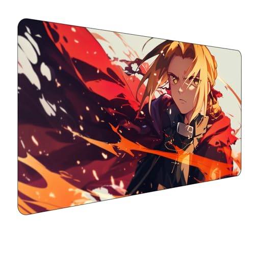 Fullmetal Alchemist Anime Mauspad,Gaming Mauspad,Edward Elric Groß Mousepad XXL 900 x 400 mm,rutschfeste Gummiunterseite genähte Kanten,für PC,Großer Erweiterter Schreibtisch Schutz Für Home Office. Fullmetal Alchemist Anime Mauspad,Gaming Mauspad,Edward Elric Groß Mousepad XXL 900 x 400 mm,rutschfeste Gummiunterseite genähte Kanten,für PC,Großer Erweiterter Schreibtisch Schutz Für Home Office. von Manwh