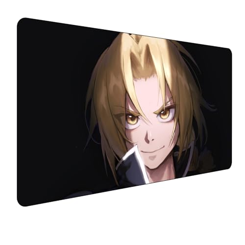 Fullmetal Alchemist Anime Mauspad,Gaming Mauspad,Edward Elric Groß Mousepad XXL 900 x 400 mm,rutschfeste Gummiunterseite genähte Kanten,für PC,Großer Erweiterter Schreibtisch Schutz Für Home Office Fullmetal Alchemist Anime Mauspad,Gaming Mauspad,Edward Elric Groß Mousepad XXL 900 x 400 mm,rutschfeste Gummiunterseite genähte Kanten,für PC,Großer Erweiterter Schreibtisch Schutz Für Home Office von Manwh