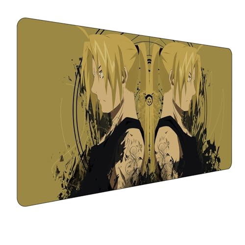 Fullmetal Alchemist Anime Mauspad,Gaming Mauspad,Edward Elric Groß Mousepad XXL 900 x 400 mm,rutschfeste Gummiunterseite genähte Kanten,für PC,Großer Erweiterter Schreibtisch Schutz Für Home Office Fullmetal Alchemist Anime Mauspad,Gaming Mauspad,Edward Elric Groß Mousepad XXL 900 x 400 mm,rutschfeste Gummiunterseite genähte Kanten,für PC,Großer Erweiterter Schreibtisch Schutz Für Home Office von Manwh