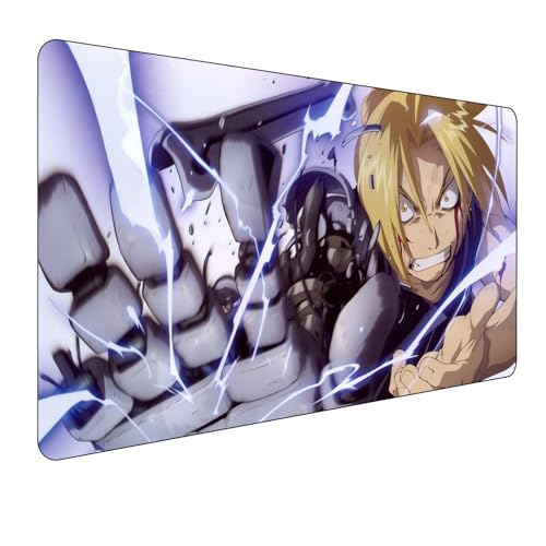 Fullmetal Alchemist Anime Mauspad,Gaming Mauspad,Edward Elric Groß Mousepad XXL 900 x 400 mm,rutschfeste Gummiunterseite genähte Kanten,für PC,Großer Erweiterter Schreibtisch Schutz Für Home Office Fullmetal Alchemist Anime Mauspad,Gaming Mauspad,Edward Elric Groß Mousepad XXL 900 x 400 mm,rutschfeste Gummiunterseite genähte Kanten,für PC,Großer Erweiterter Schreibtisch Schutz Für Home Office von Manwh