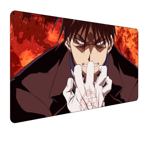 Fullmetal Alchemist Anime Mauspad,Gaming Mauspad,Groß Mousepad XXL 900 x 400 mm,rutschfeste Gummiunterseite genähte Kanten,für PC,Großer Erweiterter Schreibtisch Schutz Für Home Office. Fullmetal Alchemist Anime Mauspad,Gaming Mauspad,Groß Mousepad XXL 900 x 400 mm,rutschfeste Gummiunterseite genähte Kanten,für PC,Großer Erweiterter Schreibtisch Schutz Für Home Office. von Manwh