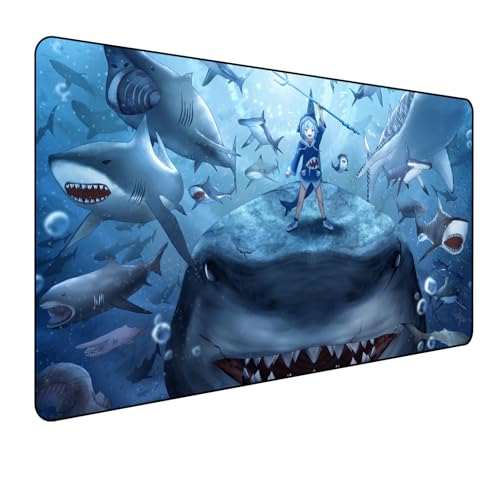 Hololive Gawr Gura Anime Mauspad,Gaming Mauspad,Groß Mousepad XXL 900 x 400 mm,Rutschfeste Gummiunterseite genähte Kanten,für PC, Laptop,Desk Mat,Großer Erweiterter Schreibtisch Schutz Für Home Office Hololive Gawr Gura Anime Mauspad,Gaming Mauspad,Groß Mousepad XXL 900 x 400 mm,Rutschfeste Gummiunterseite genähte Kanten,für PC, Laptop,Desk Mat,Großer Erweiterter Schreibtisch Schutz Für Home Office von Manwh