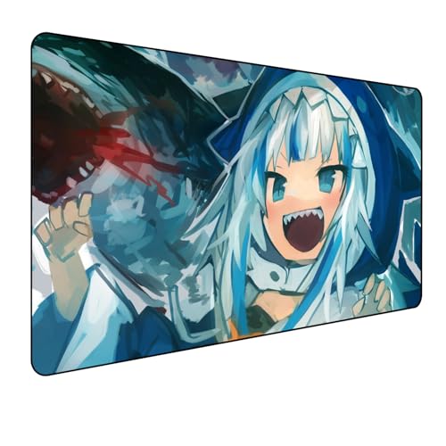 Hololive Gawr Gura Anime Mauspad,Gaming Mauspad,Groß Mousepad XXL 900 x 400 mm,Rutschfeste Gummiunterseite genähte Kanten,für PC, Laptop,Desk Mat,Großer Erweiterter Schreibtisch Schutz Für Home Office Hololive Gawr Gura Anime Mauspad,Gaming Mauspad,Groß Mousepad XXL 900 x 400 mm,Rutschfeste Gummiunterseite genähte Kanten,für PC, Laptop,Desk Mat,Großer Erweiterter Schreibtisch Schutz Für Home Office von Manwh