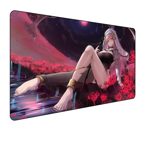 Hololive Mori Calliope Anime Mauspad,Gaming Mauspad,Groß Mousepad XXL 900 x 400 mm,rutschfeste Gummiunterseite genähte Kanten,für PC, Laptop,Großer Erweiterter Schreibtisch Schutz Für Home Office Hololive Mori Calliope Anime Mauspad,Gaming Mauspad,Groß Mousepad XXL 900 x 400 mm,rutschfeste Gummiunterseite genähte Kanten,für PC, Laptop,Großer Erweiterter Schreibtisch Schutz Für Home Office von Manwh