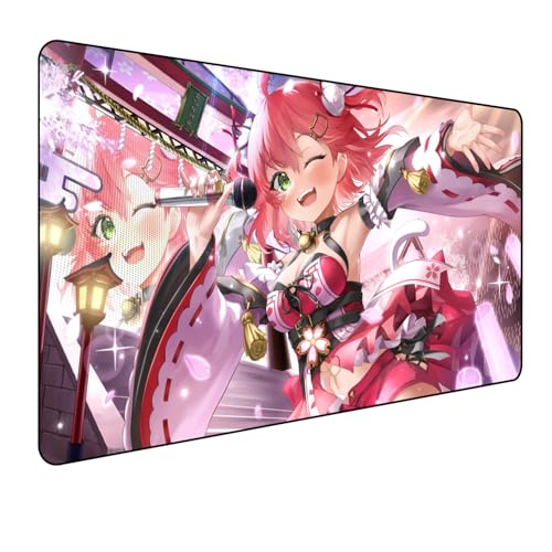 Hololive Sakura Miko Anime Mauspad,Gaming Mauspad,Groß Mousepad XXL 900 x 400 mm,rutschfeste Gummiunterseite genähte Kanten,für PC, Laptop,Großer Erweiterter Schreibtisch Schutz Für Home Office Hololive Sakura Miko Anime Mauspad,Gaming Mauspad,Groß Mousepad XXL 900 x 400 mm,rutschfeste Gummiunterseite genähte Kanten,für PC, Laptop,Großer Erweiterter Schreibtisch Schutz Für Home Office von Manwh