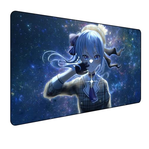 Hololive Suisei Anime Mauspad,Gaming Mauspad,Groß Mousepad XXL 900 x 400 mm,rutschfeste Gummiunterseite genähte Kanten,für PC, Laptop,Desk Mat,Großer Erweiterter Schreibtisch Schutz Für Home Office Hololive Suisei Anime Mauspad,Gaming Mauspad,Groß Mousepad XXL 900 x 400 mm,rutschfeste Gummiunterseite genähte Kanten,für PC, Laptop,Desk Mat,Großer Erweiterter Schreibtisch Schutz Für Home Office von Manwh