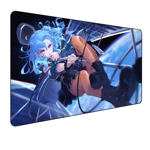 Hololive Suisei Anime Mauspad,Gaming Mauspad,Groß Mousepad XXL 900 x 400 mm,rutschfeste Gummiunterseite genähte Kanten,für PC, Laptop,Desk Mat,Großer Erweiterter Schreibtisch Schutz Für Home Office Hololive Suisei Anime Mauspad,Gaming Mauspad,Groß Mousepad XXL 900 x 400 mm,rutschfeste Gummiunterseite genähte Kanten,für PC, Laptop,Desk Mat,Großer Erweiterter Schreibtisch Schutz Für Home Office von Manwh
