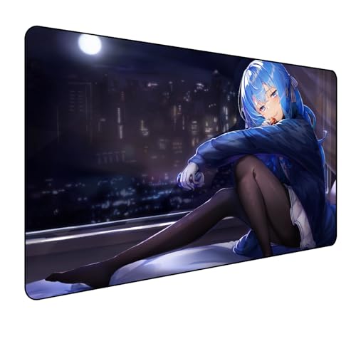 Hololive Suisei Anime Mauspad,Gaming Mauspad,Groß Mousepad XXL 900 x 400 mm,rutschfeste Gummiunterseite genähte Kanten,für PC, Laptop,Desk Mat,Großer Erweiterter Schreibtisch Schutz Für Home Office Hololive Suisei Anime Mauspad,Gaming Mauspad,Groß Mousepad XXL 900 x 400 mm,rutschfeste Gummiunterseite genähte Kanten,für PC, Laptop,Desk Mat,Großer Erweiterter Schreibtisch Schutz Für Home Office von Manwh
