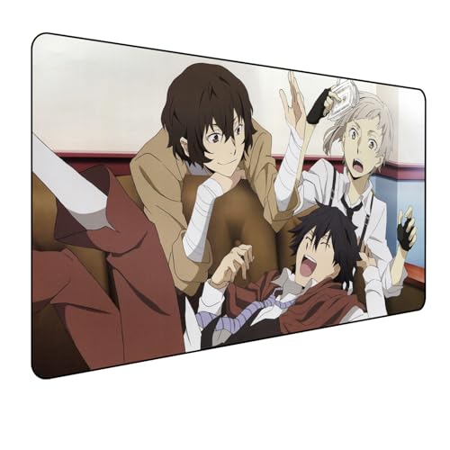 Japan Bungo Stray Dogs Anime Mouse, Gaming-Mauspad, XXL, 900 x 400 mm, großes Mauspad, Vollschreibtisch-Mauspad, rutschfeste Unterseite aus Naturkautschuk, der beste Desktop-Begleiter für Spiele Japan Bungo Stray Dogs Anime Mouse, Gaming-Mauspad, XXL, 900 x 400 mm, großes Mauspad, Vollschreibtisch-Mauspad, rutschfeste Unterseite aus Naturkautschuk, der beste Desktop-Begleiter für Spiele von Manwh