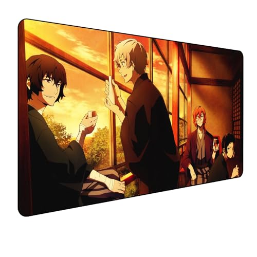 Japan Bungo Stray Dogs Anime Mouse, Gaming-Mauspad, XXL, 900 x 400 mm, großes Mauspad, Vollschreibtisch-Mauspad, rutschfeste Unterseite aus Naturkautschuk, der beste Desktop-Begleiter für Spiele Japan Bungo Stray Dogs Anime Mouse, Gaming-Mauspad, XXL, 900 x 400 mm, großes Mauspad, Vollschreibtisch-Mauspad, rutschfeste Unterseite aus Naturkautschuk, der beste Desktop-Begleiter für Spiele von Manwh