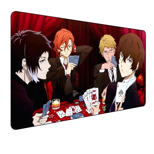 Japan Bungo Stray Dogs Anime Mouse, Gaming-Mauspad, XXL, 900 x 400 mm, großes Mauspad, Vollschreibtisch-Mauspad, rutschfeste Unterseite aus Naturkautschuk, der beste Desktop-Begleiter für Spiele Japan Bungo Stray Dogs Anime Mouse, Gaming-Mauspad, XXL, 900 x 400 mm, großes Mauspad, Vollschreibtisch-Mauspad, rutschfeste Unterseite aus Naturkautschuk, der beste Desktop-Begleiter für Spiele von Manwh