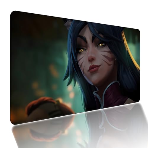 Legends Ahri Gaming Mauspad,Anime Mauspad,Groß Mousepad XXL 900 x 400 mm,rutschfeste Gummiunterseite genähte Kanten,für PC, Laptop,Großer Erweiterter Schreibtisch Schutz Für Home Office. Legends Ahri Gaming Mauspad,Anime Mauspad,Groß Mousepad XXL 900 x 400 mm,rutschfeste Gummiunterseite genähte Kanten,für PC, Laptop,Großer Erweiterter Schreibtisch Schutz Für Home Office. von Manwh