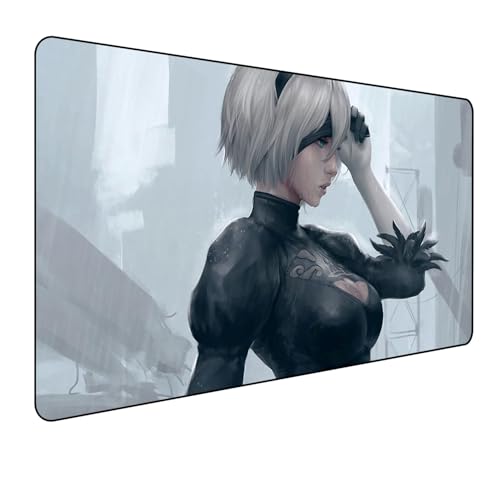 Nier Automata Gaming Mauspad,Anime Mauspad,Groß Mousepad XXL 900 x 400 mm,rutschfeste Gummiunterseite genähte Kanten,für PC, Laptop,Großer Erweiterter Schreibtisch Schutz Für Home Office Nier Automata Gaming Mauspad,Anime Mauspad,Groß Mousepad XXL 900 x 400 mm,rutschfeste Gummiunterseite genähte Kanten,für PC, Laptop,Großer Erweiterter Schreibtisch Schutz Für Home Office von Manwh