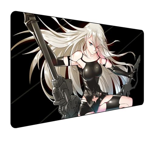 Nier Automata Gaming Mauspad,Anime Mauspad,Groß Mousepad XXL 900 x 400 mm,rutschfeste Gummiunterseite genähte Kanten,für PC, Laptop,Großer Erweiterter Schreibtisch Schutz Für Home Office Nier Automata Gaming Mauspad,Anime Mauspad,Groß Mousepad XXL 900 x 400 mm,rutschfeste Gummiunterseite genähte Kanten,für PC, Laptop,Großer Erweiterter Schreibtisch Schutz Für Home Office von Manwh