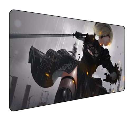 Nier Automata Gaming Mauspad,Anime Mauspad,Groß Mousepad XXL 900 x 400 mm,rutschfeste Gummiunterseite genähte Kanten,für PC, Laptop,Großer Erweiterter Schreibtisch Schutz Für Home Office Nier Automata Gaming Mauspad,Anime Mauspad,Groß Mousepad XXL 900 x 400 mm,rutschfeste Gummiunterseite genähte Kanten,für PC, Laptop,Großer Erweiterter Schreibtisch Schutz Für Home Office von Manwh