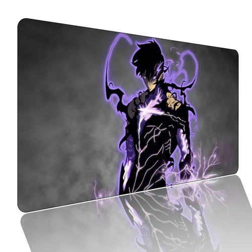 Solo Leveling Anime Mauspad,Gaming Mauspad,Sung Jin-Woo Groß Mousepad XXL 900 x 400 mm,rutschfeste Gummiunterseite genähte Kanten,für PC,Großer Erweiterter Schreibtisch Schutz Für Home Office. Solo Leveling Anime Mauspad,Gaming Mauspad,Sung Jin-Woo Groß Mousepad XXL 900 x 400 mm,rutschfeste Gummiunterseite genähte Kanten,für PC,Großer Erweiterter Schreibtisch Schutz Für Home Office. von Manwh
