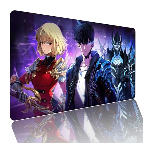 Solo Leveling Anime Mauspad,Gaming Mauspad,Sung Jin-Woo Groß Mousepad XXL 900 x 400 mm,rutschfeste Gummiunterseite genähte Kanten,für PC,Großer Erweiterter Schreibtisch Schutz Für Home Office. Solo Leveling Anime Mauspad,Gaming Mauspad,Sung Jin-Woo Groß Mousepad XXL 900 x 400 mm,rutschfeste Gummiunterseite genähte Kanten,für PC,Großer Erweiterter Schreibtisch Schutz Für Home Office. von Manwh
