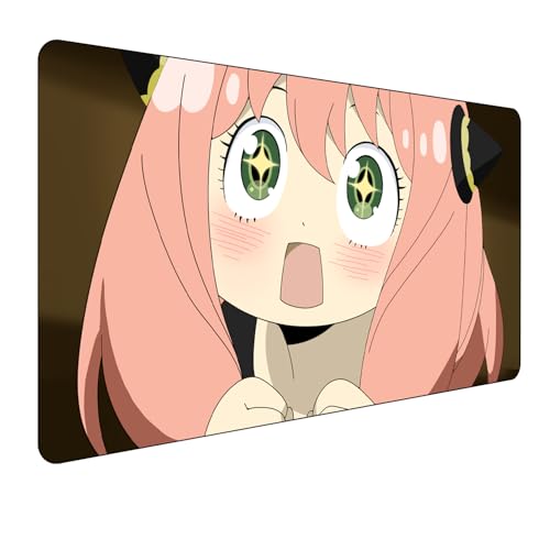 Spy x Family Anime Mauspad,Anya Forger Groß Mousepad XXL 900 x 400 mm,Gaming Mauspad,rutschfeste Gummiunterseite genähte Kanten,für PC, Laptop,Großer Erweiterter Schreibtisch Schutz Für Home Office Spy x Family Anime Mauspad,Anya Forger Groß Mousepad XXL 900 x 400 mm,Gaming Mauspad,rutschfeste Gummiunterseite genähte Kanten,für PC, Laptop,Großer Erweiterter Schreibtisch Schutz Für Home Office von Manwh