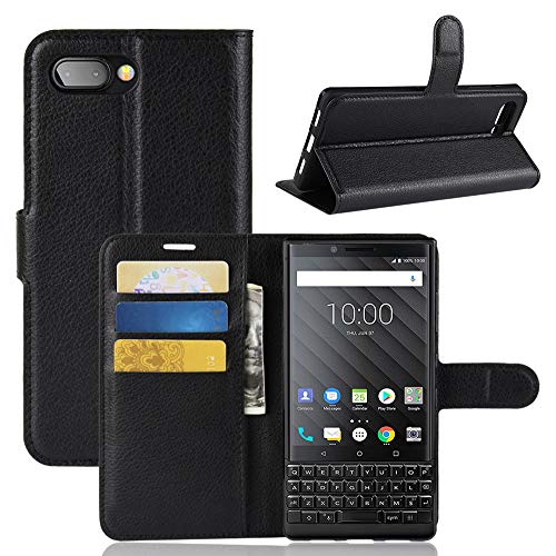 Manyip BlackBerry Keyone 2 Hülle, Handyhülle BlackBerry Keyone 2,TPU-Schutzhülle mit [Aufstellfunktion] [Kartenfächern] [Magnetverschluss] Brieftasche Ledertasche für BlackBerry Keyone 2 von Manyip
