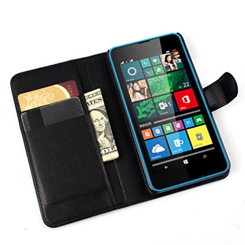 Manyip Microsoft Nokia Lumia 640 Hülle PU Flip Leder Tasche Hülle Case Cover Handytasche Schutzhülle Etui Skin Für Nokia Lumia 640,Wallet mit Kartenfächer Design Schutz Protektiv Case Etui(JFC7-2) von Manyip