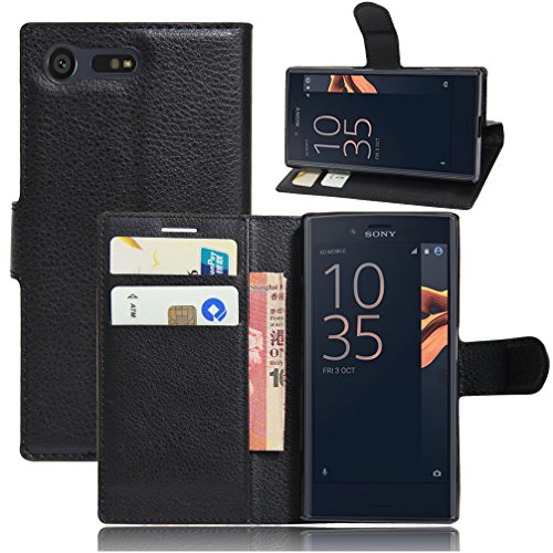 Manyip Sony Xperia X COMPACT Hülle, PU Flip Leder Tasche Hülle Case Cover Handytasche Schutzhülle Etui Skin Für Sony Xperia X COMPACT,Wallet mit Kartenfächer Design Schutz Protektiv Case Etui von Manyip