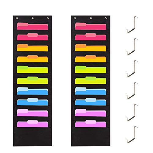 MaoXinTek Aufbewahrungsfach Diagramm Wand aufhängen Datei Ordner Tasche Diagramm Cascading Organizer für Büro, Schule oder Zuhause 20 Pockets von MaoXinTek
