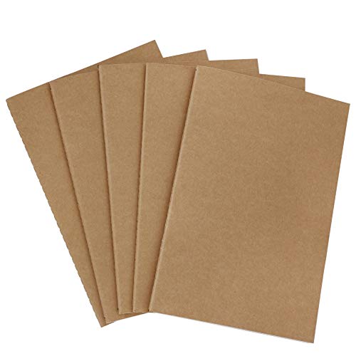 Klein Notizblock A5, Kraft Cover 5er Linierte Seite (30 Blatt) Skizzenbuch Skizzenblock, Classic Schreibblock Zeichenblock Sketchbook Notepad, Memo, Malen und Graffiti, 21 x 13.8 cm von MaoXinTek