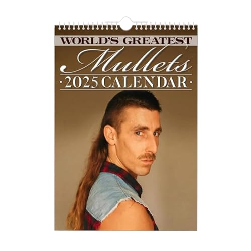 World's Greatest Mullets Calendar 2025,Vokuhila Kalender,Lustiger Meeräschen Kalender,With note section to write in each day of the months,Kalender Calendario Calendrier World's Greatest Mullets Calendar 2025,Vokuhila Kalender,Lustiger Meeräschen Kalender,With note section to write in each day of the months,Kalender Calendario Calendrier von Maodom