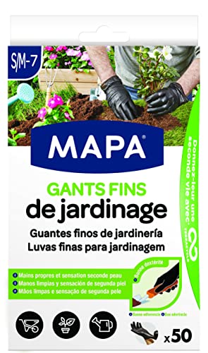 MAPA - Dünne Gartenhandschuhe x 50 – Geschicklichkeit und Stärke – Nitril und Vinyl – Spenderbox mit 50 dünnen Handschuhen – Schwarz – Größe S/M MAPA - Dünne Gartenhandschuhe x 50 – Geschicklichkeit und Stärke – Nitril und Vinyl – Spenderbox mit 50 dünnen Handschuhen – Schwarz – Größe S/M von MAPA
