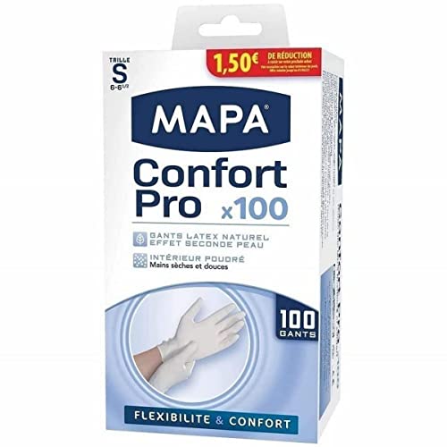 Mapa Solo 992246 Latexhandschuhe (Packung mit 100 Einzelhandschuhen) von MAPA
