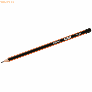 12 x Maped Bleistift Black'Peps Classic 2B dunkelgrau/orange von Maped