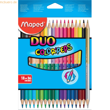 12 x Maped Buntstifte Color'Peps Duo VE=18 Stück Blisterschachtel von Maped