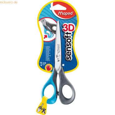 12 x Maped Schere Sensoft Linkshänder 16 cm farbig sortiert auf Bliste 12 x Maped Schere Sensoft Linkshänder 16 cm farbig sortiert auf Bliste von Maped