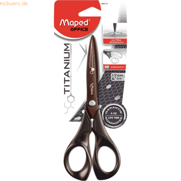 12 x Maped Schere Titanium 17cm schwarz auf Blisterkarte 12 x Maped Schere Titanium 17cm schwarz auf Blisterkarte von Maped