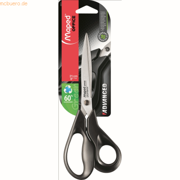 24 x Maped Schere Advanced Green 21 cm schwarz auf Blisterkarte 24 x Maped Schere Advanced Green 21 cm schwarz auf Blisterkarte von Maped