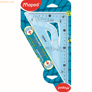25 x Maped Zeichendreieck 60 Grad Flex 21cmfarbig sortiert Blister 25 x Maped Zeichendreieck 60 Grad Flex 21cmfarbig sortiert Blister von Maped