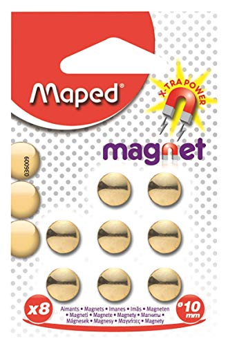 Maped 036009 Blister, 8 Magnete Ø 10 mm gold von Maped