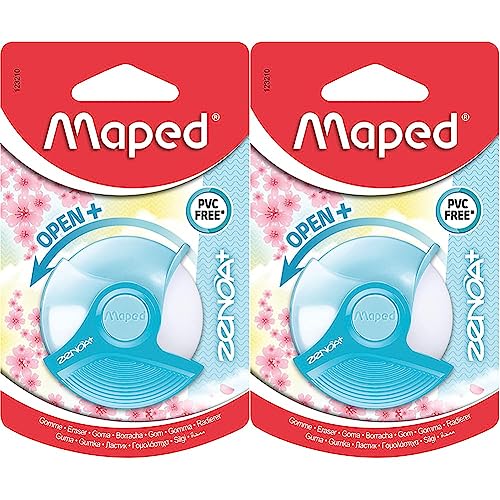 Maped 123210 Zenoa Plus Radiergummi - Farblich sortiert (Packung mit 2) von Maped