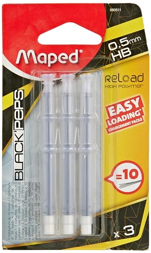 Maped 560511 Patrone Druckbleistift-Minen BLACK'PEPS Reload, 0,5 mm von Maped