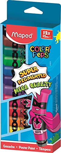 Maped 810510 Gouachefarbe COLOR'PEPS, in Tube, 12er Kartonetui Maped 810510 Gouachefarbe COLOR'PEPS, in Tube, 12er Kartonetui von Maped