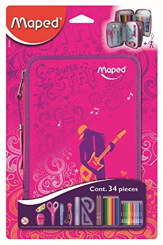 Maped 967431 SchLeretui Girly, aus Polyester, BefLlt von Maped