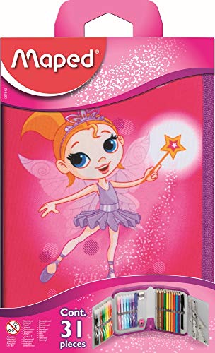 Maped 967812 SchLeretui Fairy, aus Polyester, Pink, BefLlt von Maped