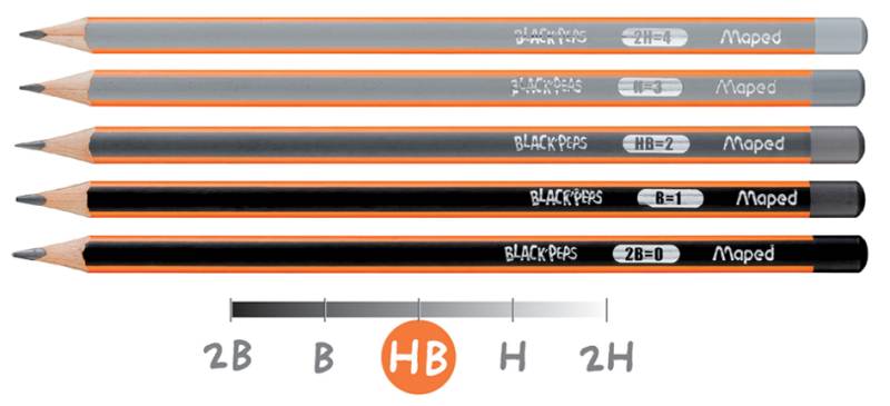 Maped Bleistift BLACK, PEPS, Härtegrad: 2B von Maped