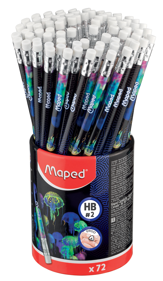 Maped Bleistift DEEPSEA PARADISE, mit Radierer, HB, 72er von Maped